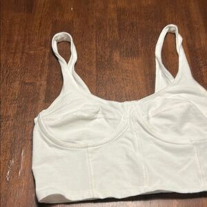White crop top all cotton M like new